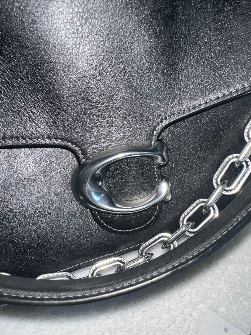 Coach Chain Tabby 30 Bag Leather with Silver - Picture 6 of 11